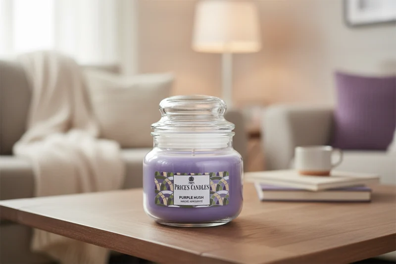 Price’s Candles Purple Hush – Candela Profumata in Giara Piccola 100 g