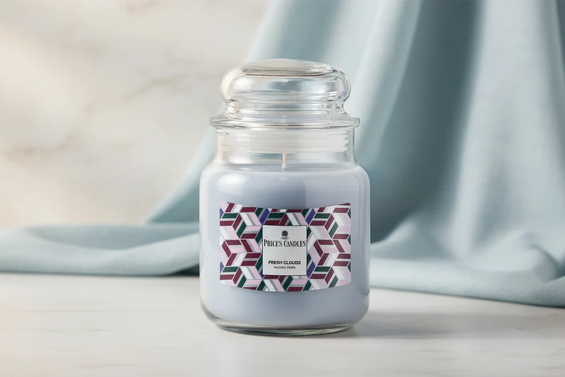 Price’s Candles Fresh Clouds – Candela Profumata in Giara Media 375 g