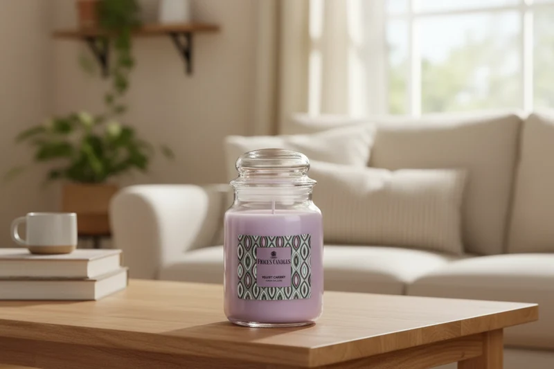 Price’s Candles Velvet Cherry – Candela Profumata in Giara Grande 560 g