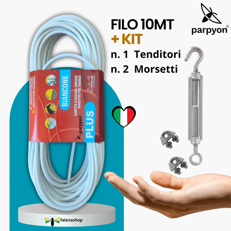 Filo per stendere il bucato da esterno PLUS 42 FILI + KIT