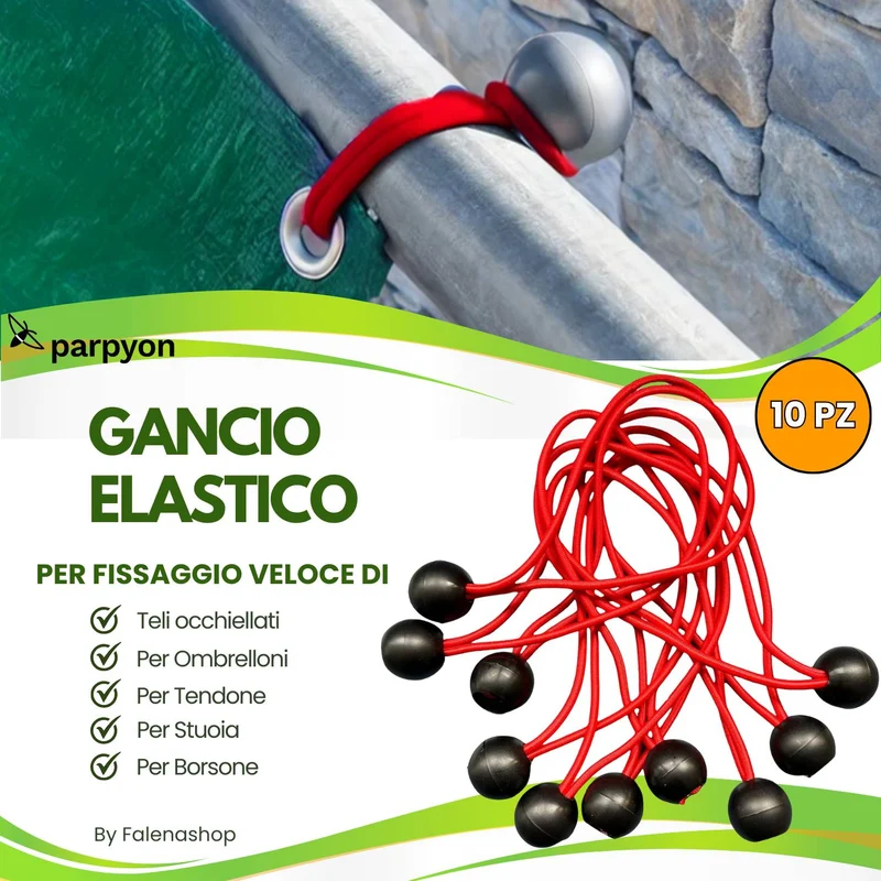Gancio elastico per fissaggio Telo impermeabile occhiellato