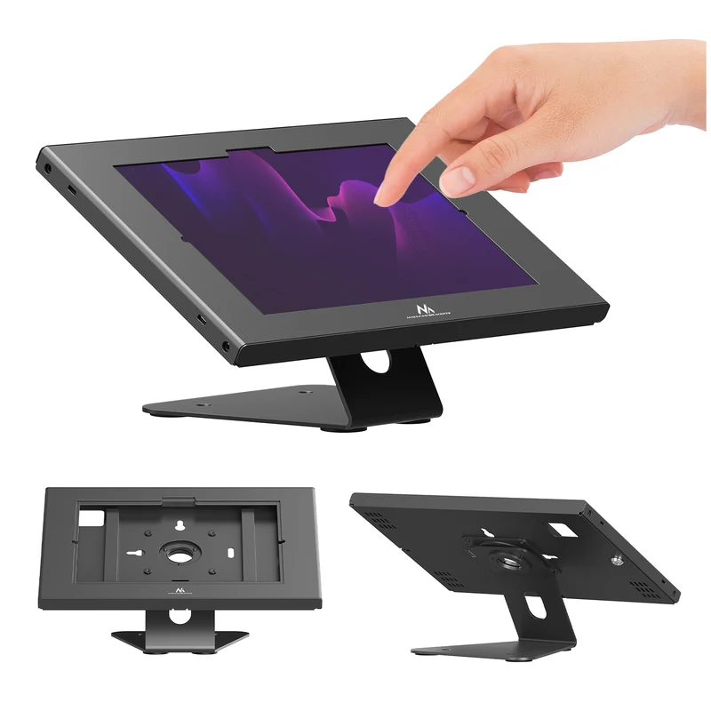 Supporto pubblicitario per tablet Maclean, con sistema di bloccaggio, 10,9"-11", iPad Air/Pro, Samsung Tab serie A e S, 220x323x22 mm, MC-957 B