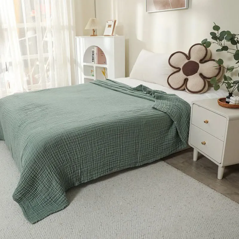 MUSLINOVA – Cotton Muslin Throw Blanket Lightweight Boho Comfort