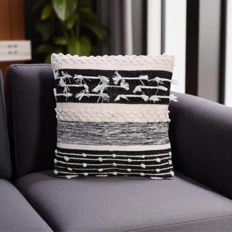Cuscino decorativo in cotone 45x45 cm – 4 fantasie assortite