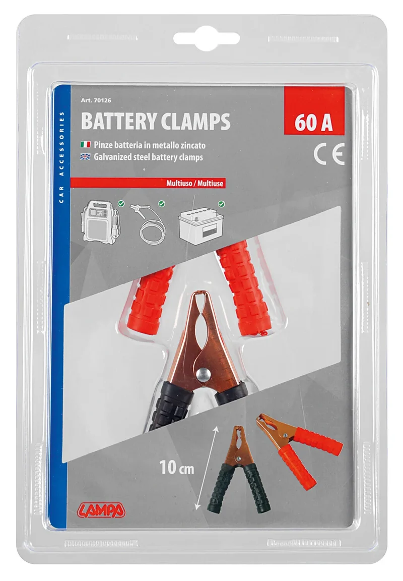 Coppia pinze batteria - 10 cm - 60A