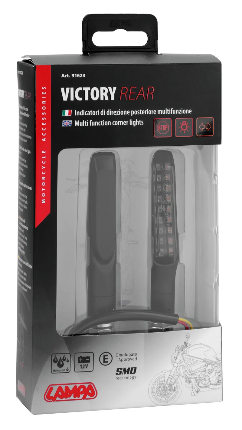 Victory Rear, indicatori di direzione a led e luce di posizione/stop posteriori - 12V LED