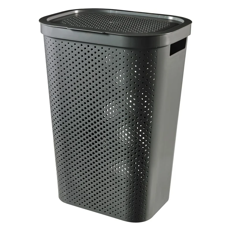 Curver Infinity Cesto per biancheria riciclata 60L grigio scuro