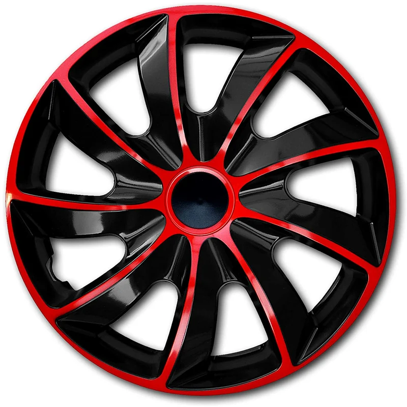 Set di coprimozzi 14" QUAD rosso/nero 4 pezzi