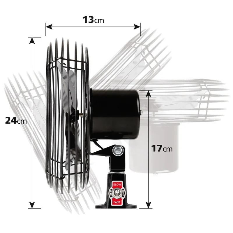 Premium, ventilatore in metallo Ø 8” - 24V