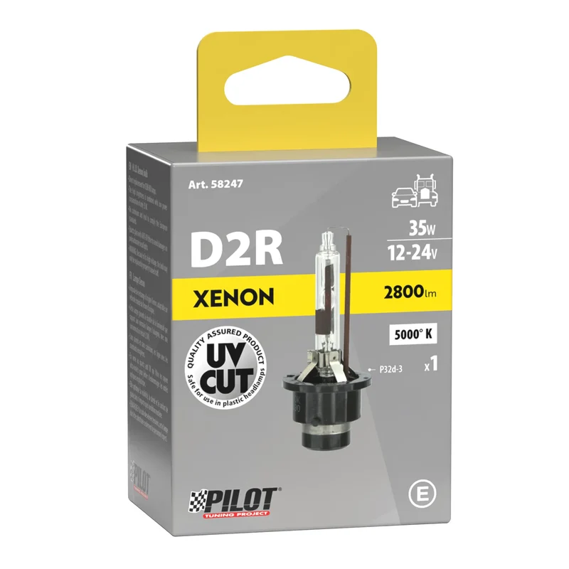 Lampada HID Xenon 5.000°K - D2R - 35W - P32d-3 - 1 pz - Scatola