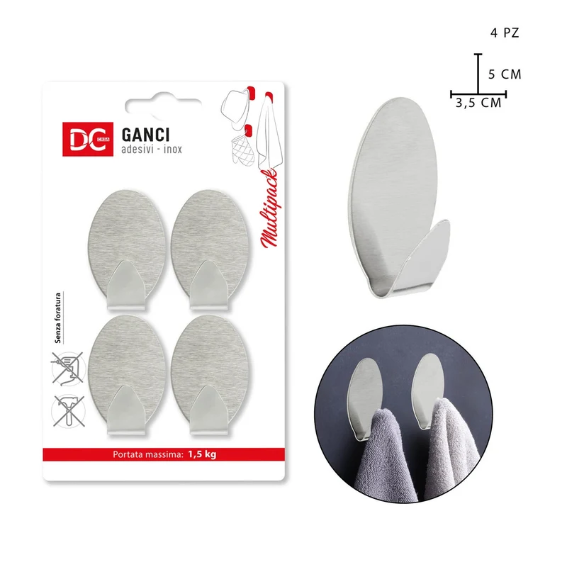 Dc Ganci Inox 4 pz