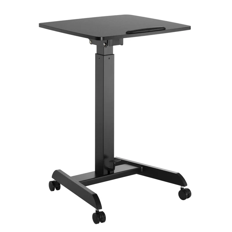 Maclean MC-892BScrivania per laptop regolabile in altezza fino a max. 113cm con rotelle Scrivania sit-stand 30 gradi inclinabile Nero