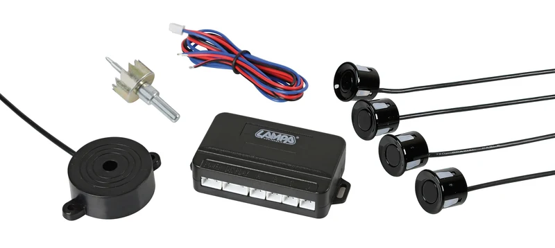 Buzzer F4, kit 4 sensori parcheggio anteriori, 12V