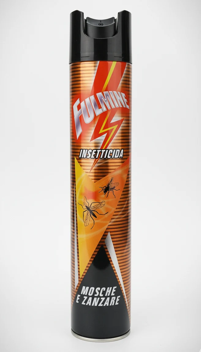 Fulmine Insetticida Mosche e Zanzare Spray 500ml | Azione Rapida ed Efficace | Abbattimento Immediato al Contatto | Protezione Domestica contro Insetti Volanti