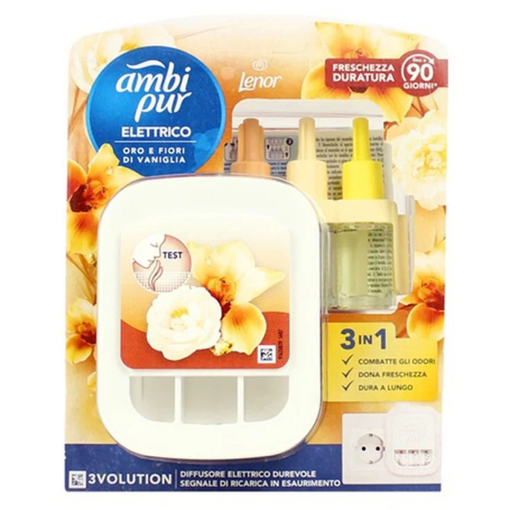 Ambi Pur 3Volution Starter Kit Diffusore + Ricariche | Tecnologia OdourClear™ | Alterna 3 Fragranze | Fino a 90 Giorni di Freschezza