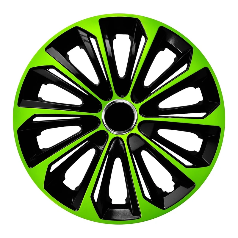 15'' NRM EXTRA STRONG GREEN BLACK copricerchi verde-nero 4 pezzi