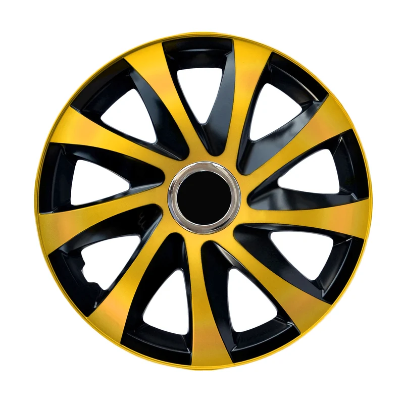 Coprimozzi universali 15" NRM DRIFT Extra oro/nero 4 pezzi