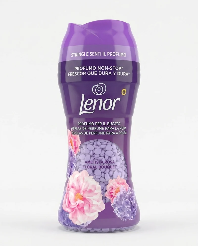 Lenor Perle Profumate Ametista Rosa 195g | Intensificatore di Profumo per Bucato | Fragranza Floreale Lussuosa a Lunga Durata