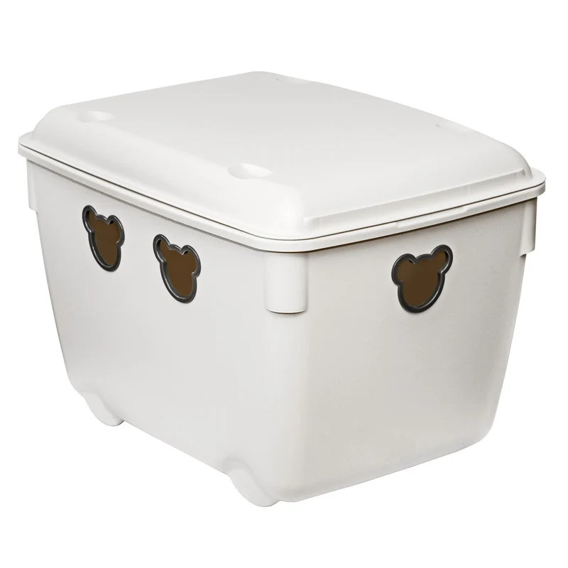 Cestino per giocattoli Branq, 40l, resistente, bianco antico, Bear