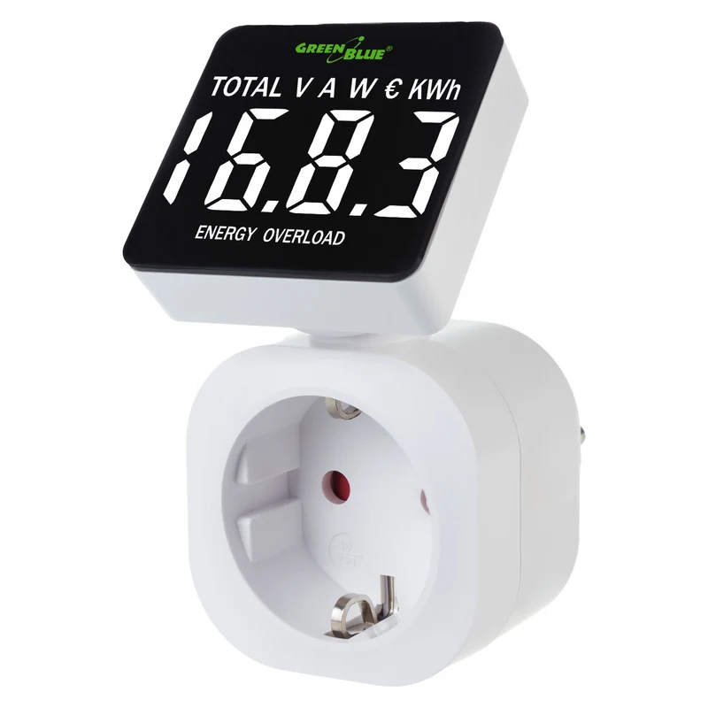 Contatore di energia GreenBlue, wattmetro, 16A, max. 3680W, memoria secondaria, GB620 F