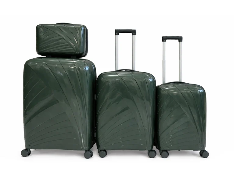 Set da 4 valigie 35/51/61/71cm hawaii verde scuro