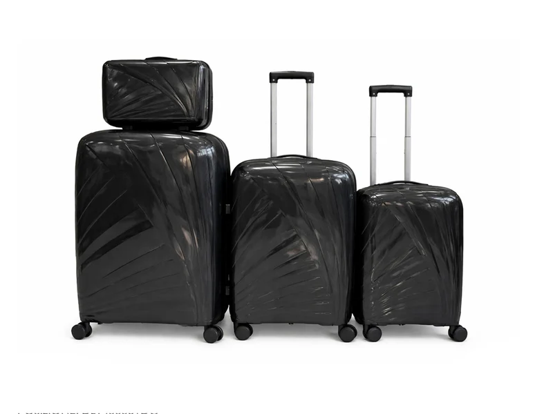 Set da 4 valigie 35/51/61/71cm hawaii nero