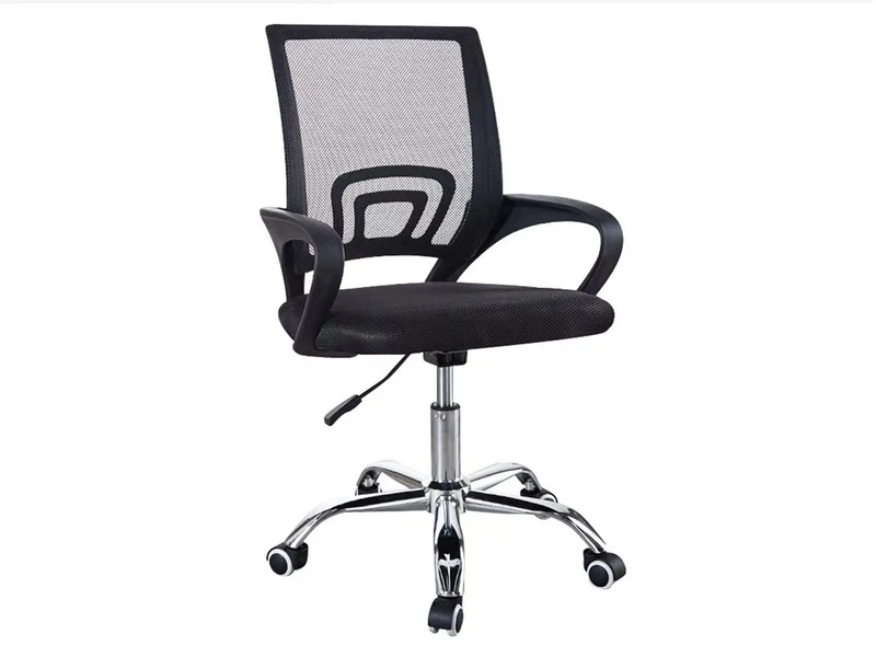 Sedia da ufficio 47x41x97cm nera portata 120kg