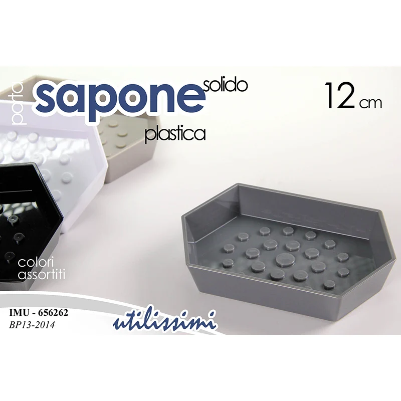 Porta Sapone Plastica Assortito 11x8x2cm