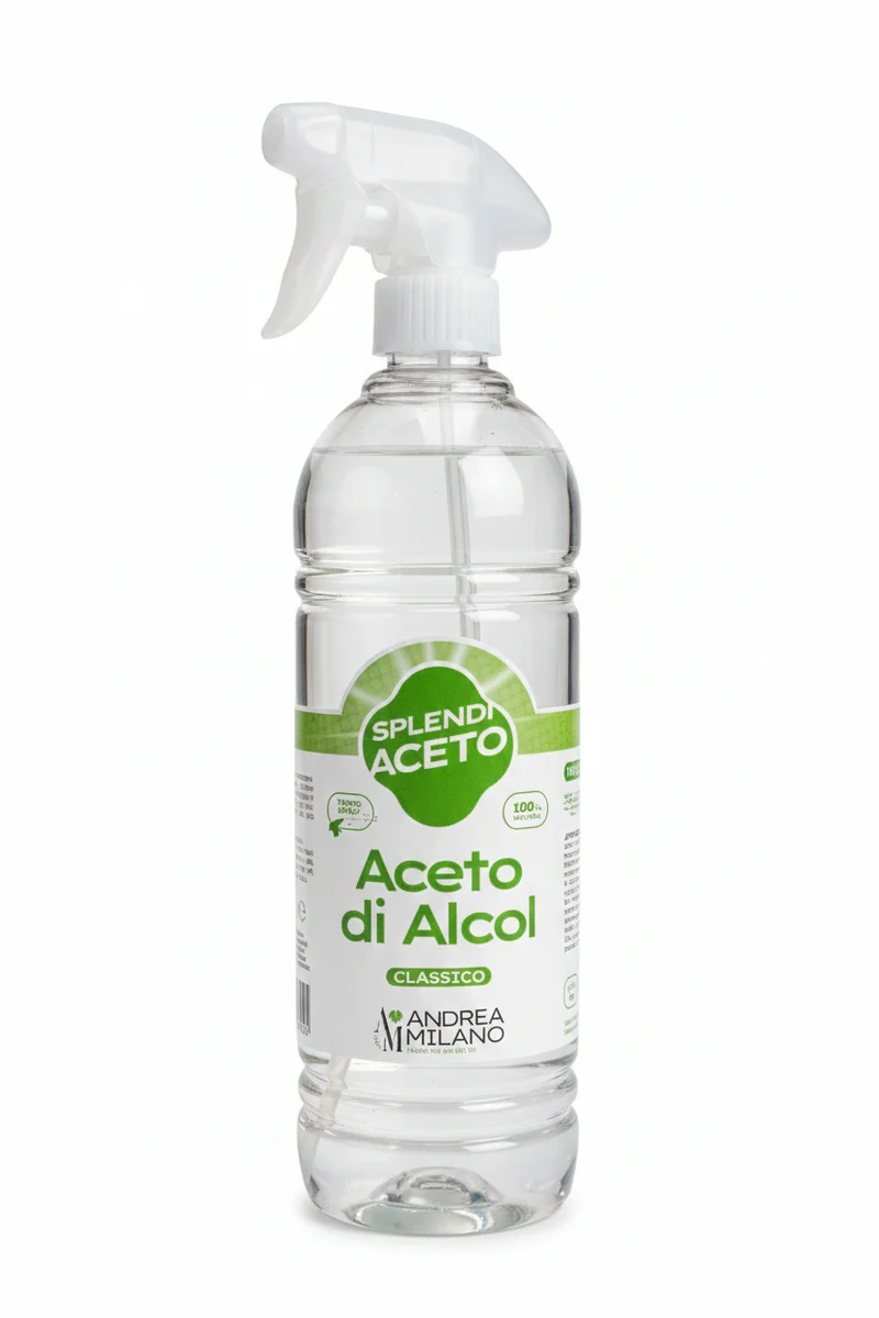 Splendi Aceto Spray Classico 750 ml | Detergente Naturale Multiuso Andrea Milano | Anticalcare, Sgrassante e Deodorante | Aceto di Alcool 6%
