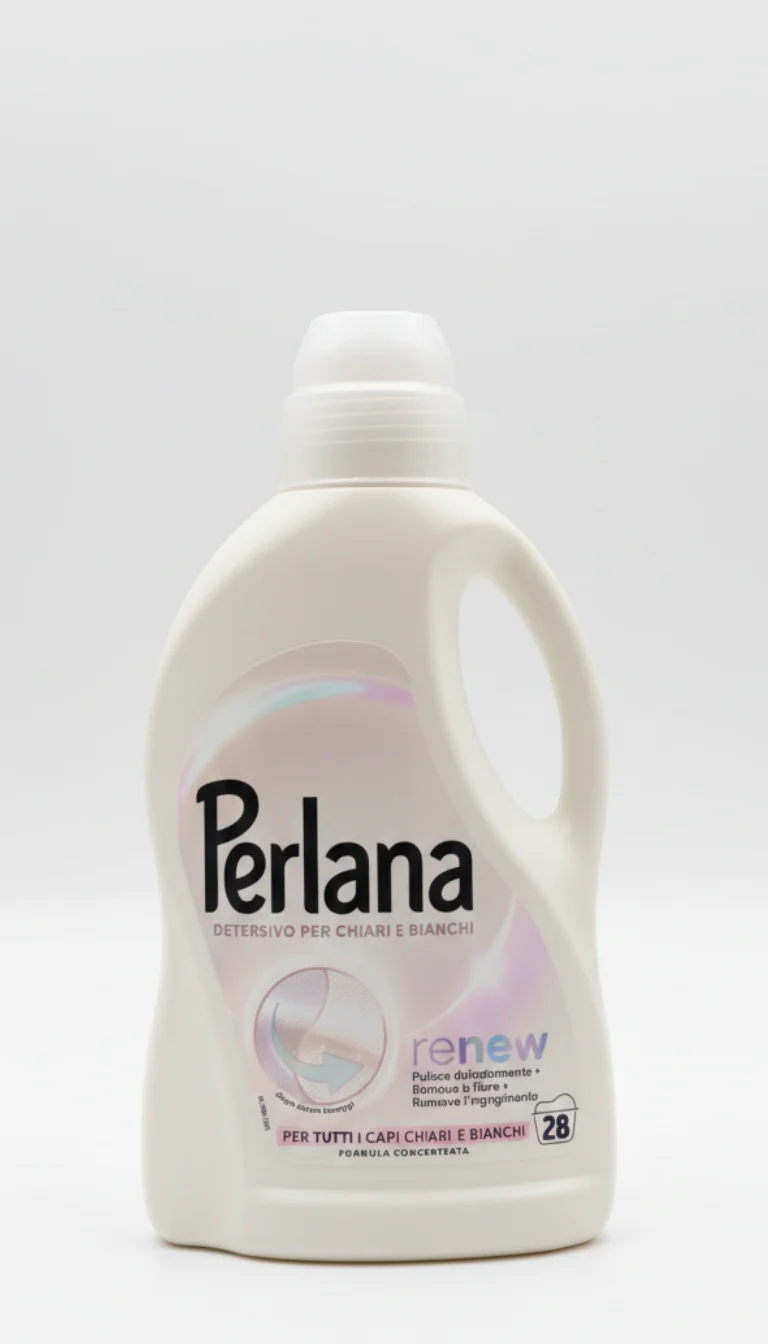 Perlana Renew Bianchi e Chiari Detersivo Liquido 1,4 Litri 28 Lavaggi | Rinnova Fibre e Bianco Brillante