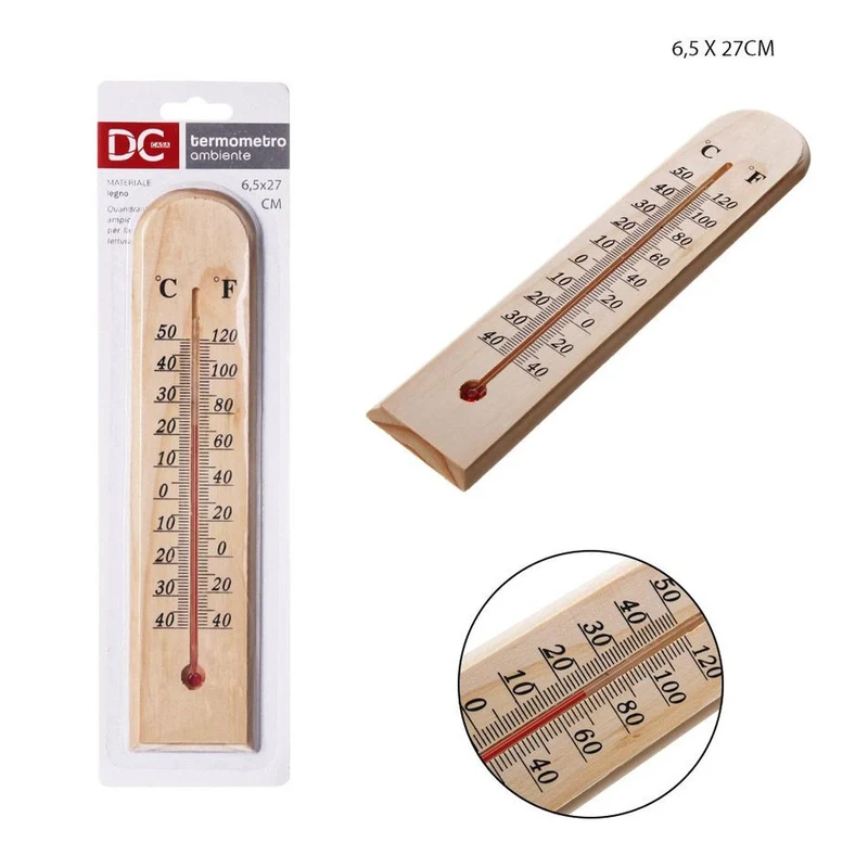 Dc Termometro Ambiente Legno 6.5X27Cm