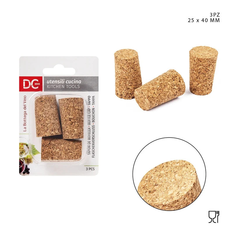 Dc Tappo Sughero 20/25X40Mm 3Pz