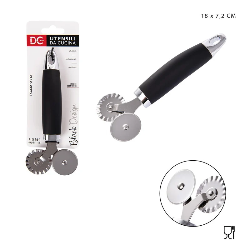 Dc L/Black Tagliapasta 2Lame Acciaio 18X7.2Cm