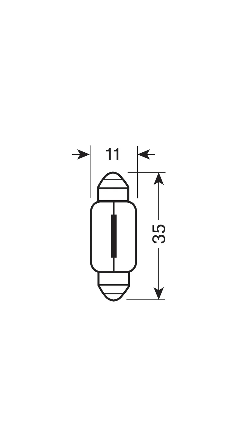 12V Lampada siluro - C10W - 11x35 mm - 10W - SV8,5-8 - 10 pz - Scatola