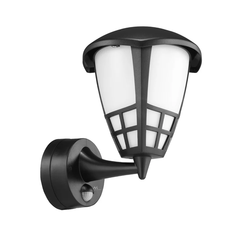 Maclean MCE518 B Lampada da parete con sensore1xE27 nero IP65 max 60W