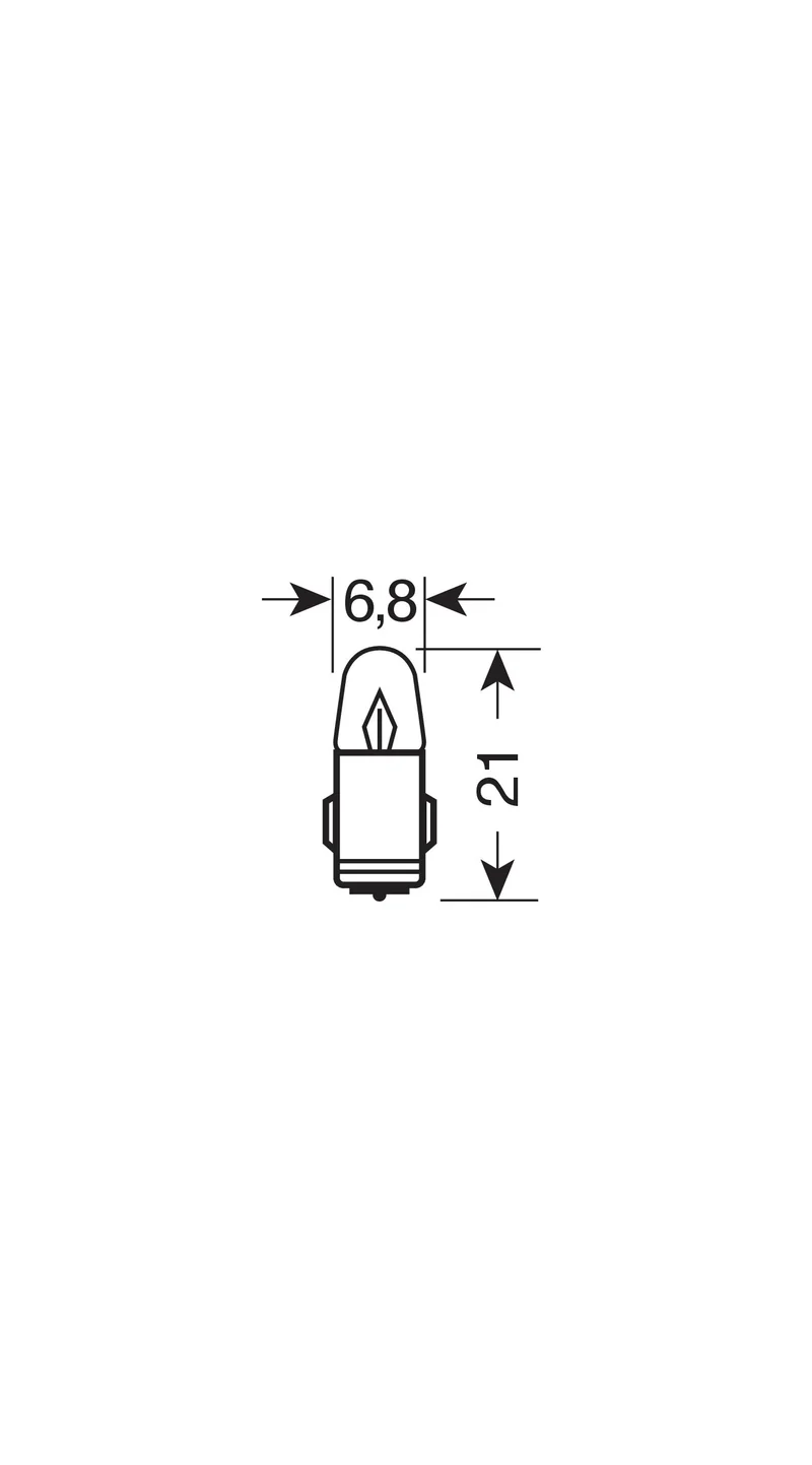 12V Lampada mignon - 2W - BA7s - 2 pz - D/Blister