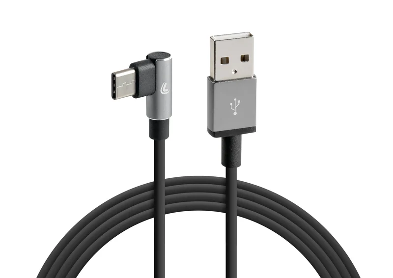 Cavo 90° Usb > Usb Type-C - 100 cm - Nero