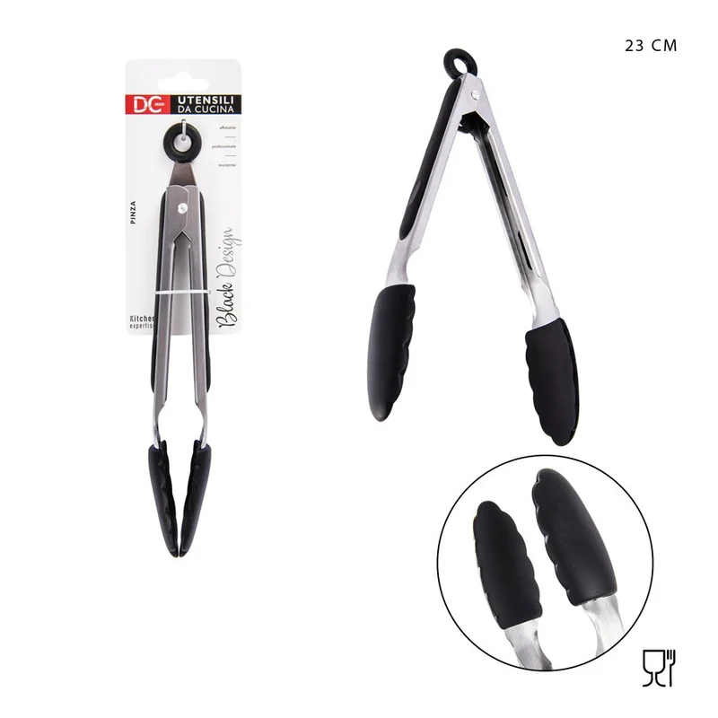 Dc L/Black Pinza Insalata Silicone 23Cm