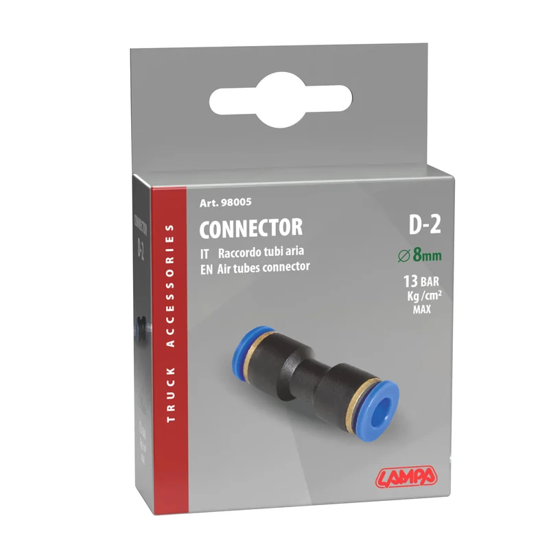 D-2, raccordo tubi aria - Ø 8 mm