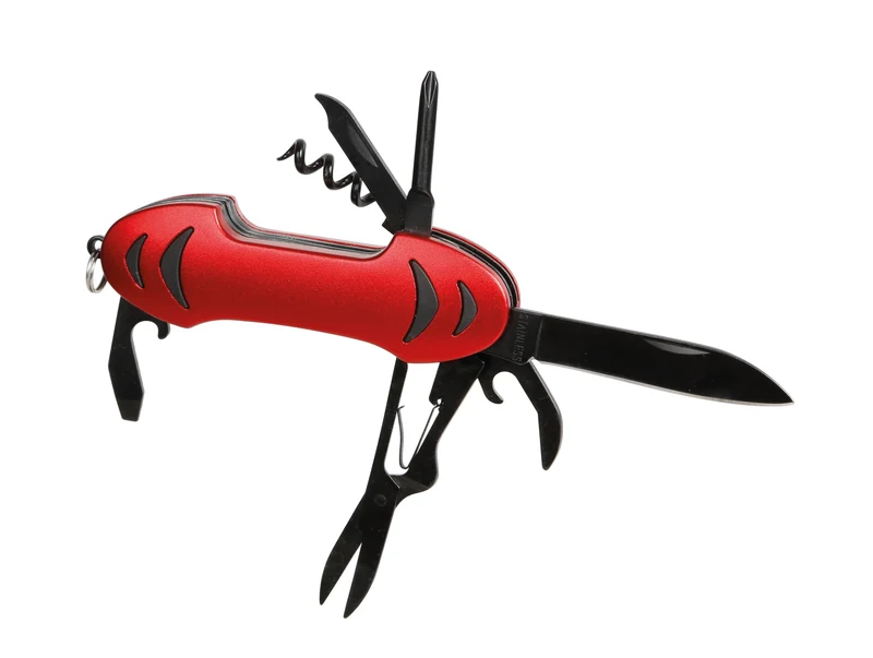 Multi Tools, coltelli multifunzione tascabili 10 in 1, espositore 24 pz