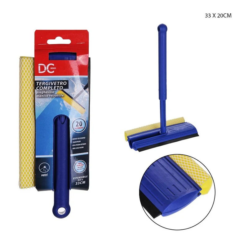 Dc Tergivetro Spugna 20Cm Con Manico 33 cm pieghevole