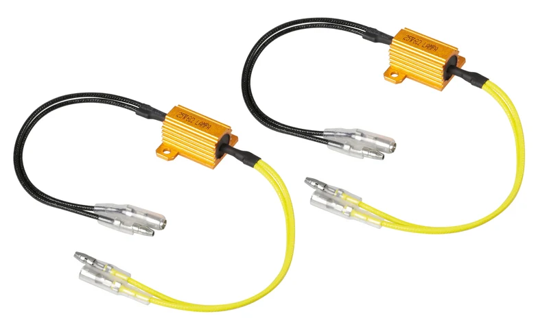 Resistenze pre-cablate con connettori rapidi, 2 pz - 12V - 6 OHM - 25 W