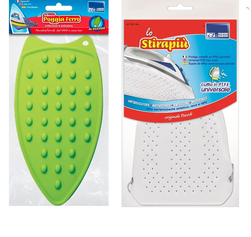 Poggia Ferro Silicone + Soletta di Protezione Antiaderente con Molla Kit 2pz