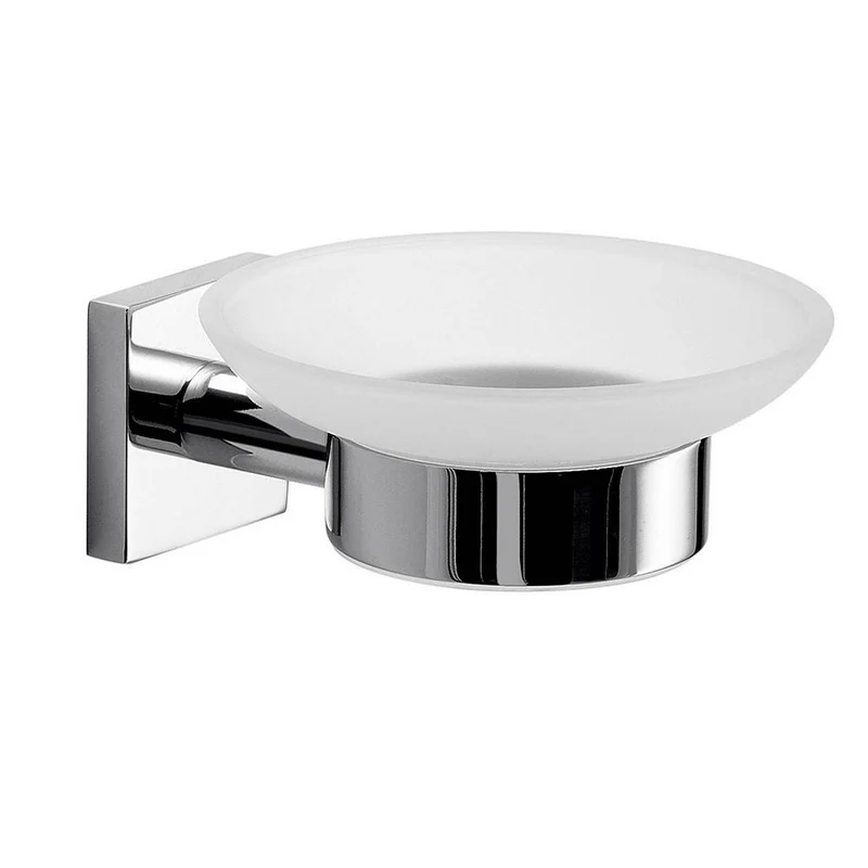 Portasapone a muro GEDY linea Fuji in acciaio Cromato