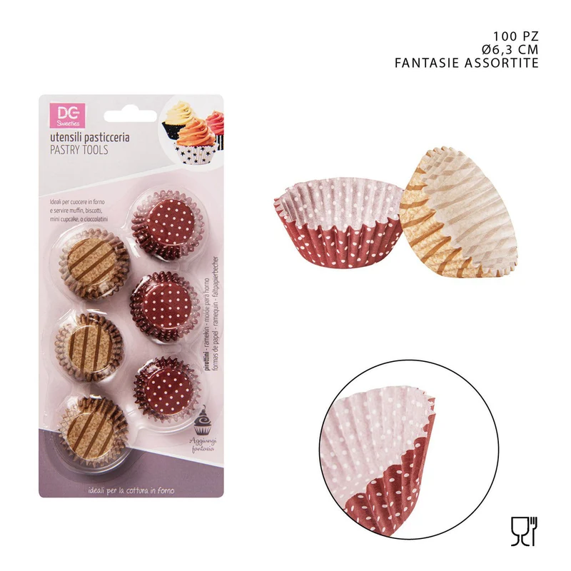 Dc Pirottini Carta Cupcake 6.3Cm 100Pz