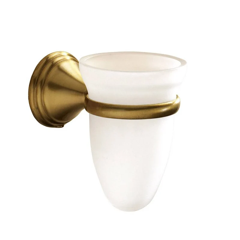 Portaspazzolini a Muro Gedy Romance Bronzo - Acciaio Inox e Vetro