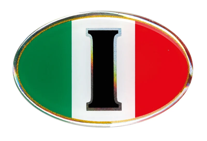 Sticky 3D - Ovale tricolore Italia, 1 pz - 61x40 mm quantità: 10