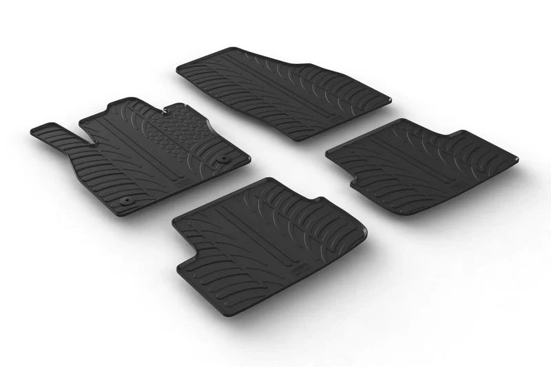 Set tappeti su misura in gomma - compatibile per Seat Arona (11/17>05/21) - Seat Ibiza 5p (06/17>) - Seat Arona (06/21>) - Skoda Fabia 5p (09/21>) manuale