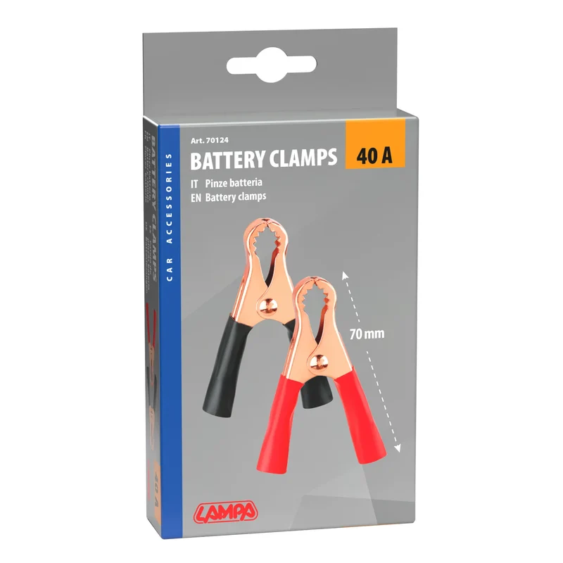 Coppia pinze batteria - 7 cm - 40A