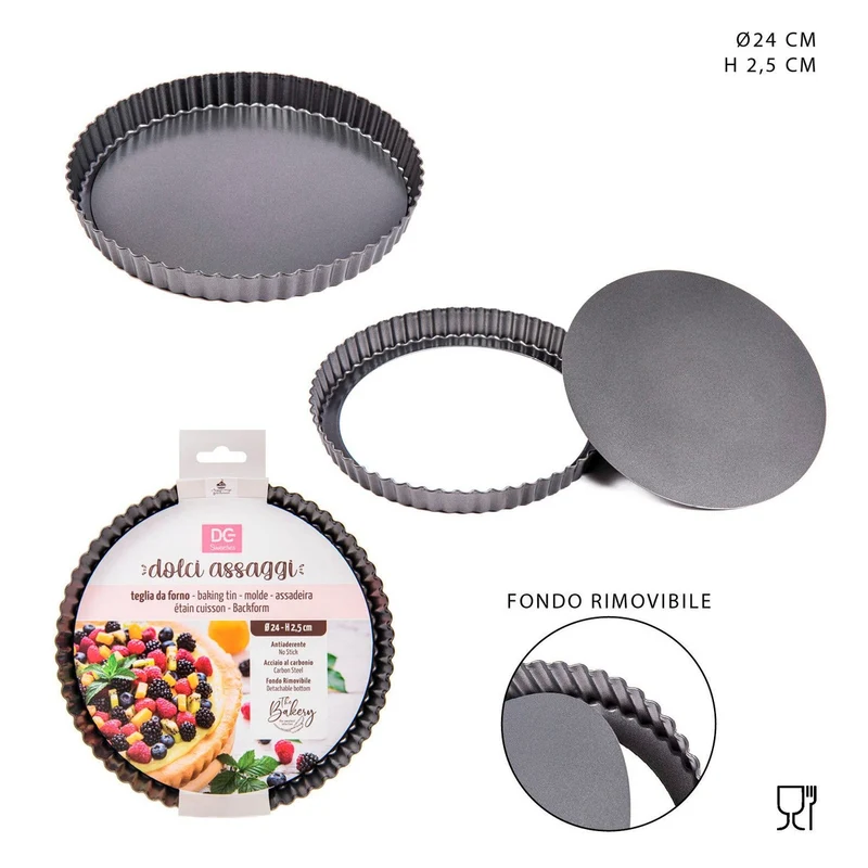 Dc Stampo Crostata A/Ader.Rimovibile 24X2.5Cm
